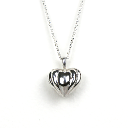 Heart silver necklace